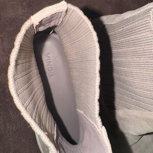 Vince Gray Ribbed Knit Boots